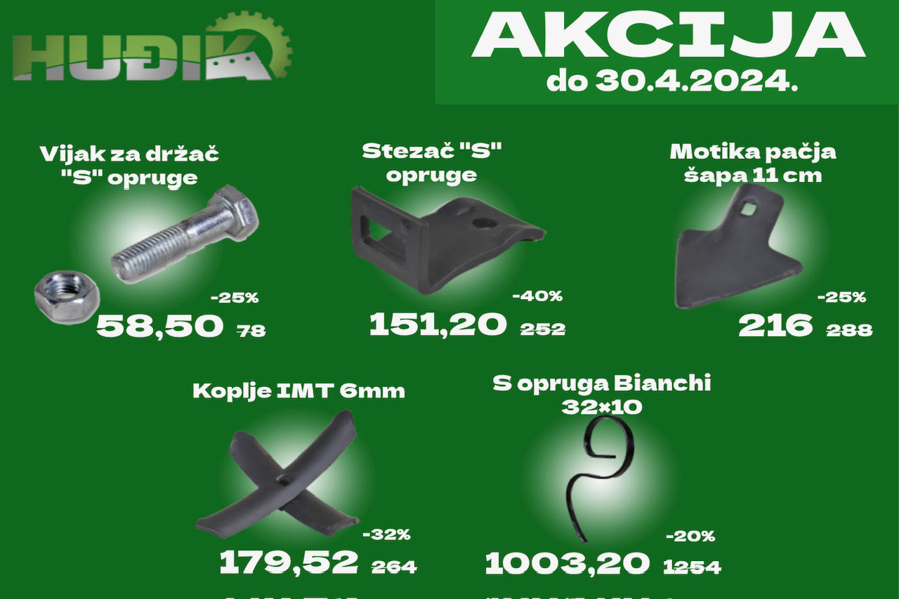 Action: discount on parts for combinator and germinator parts